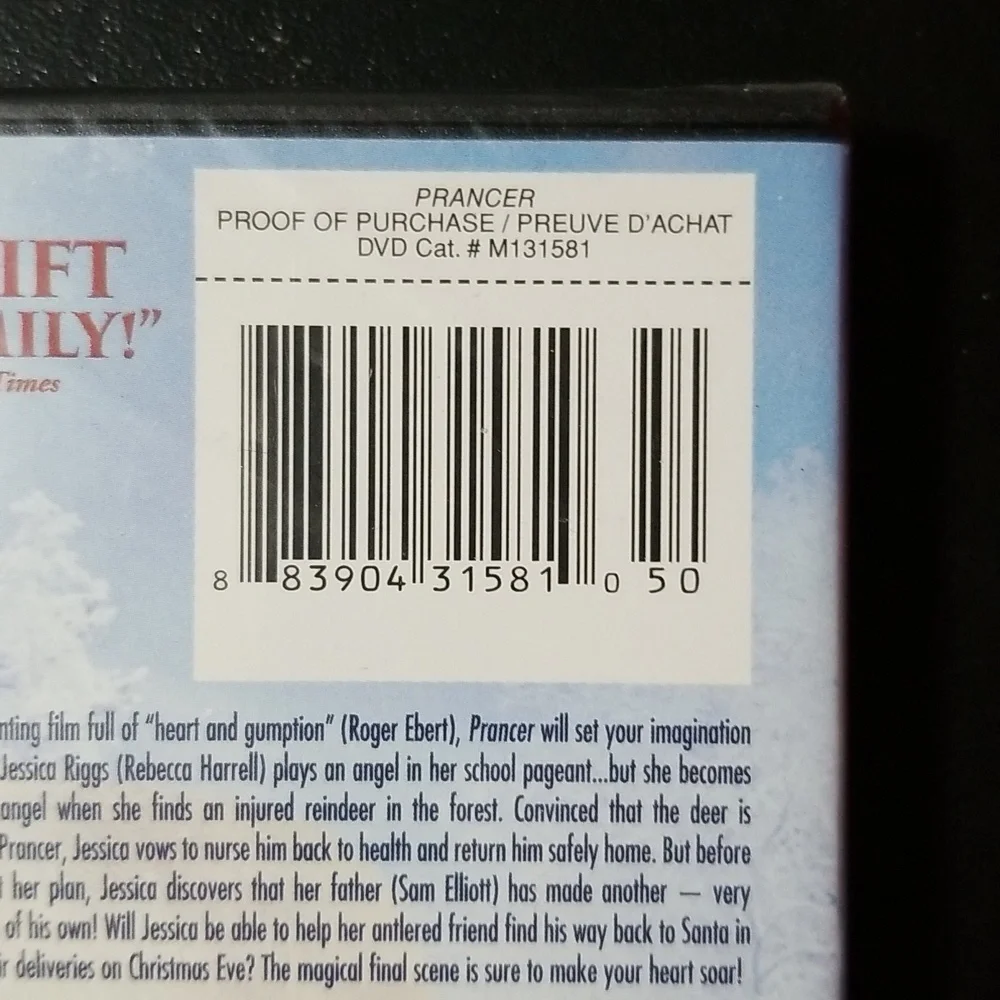 4/$20 Prancer DVD Sealed - Picture 3 of 3